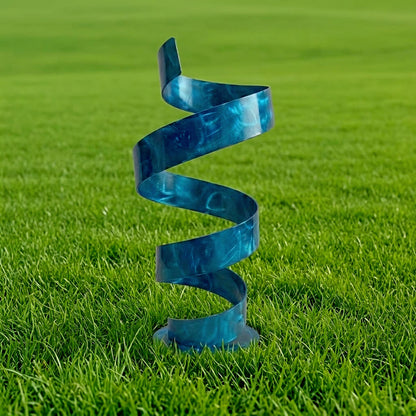 Modern Sculpture Turquoise Spiral: Twirl