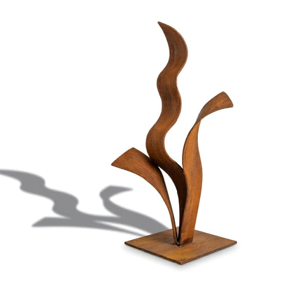 Rustic Metal Plant Sculpture Titled Florez