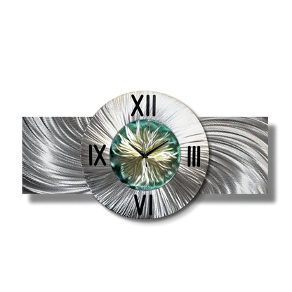 Flower Large Wall Clock Titled Sterling Bloom