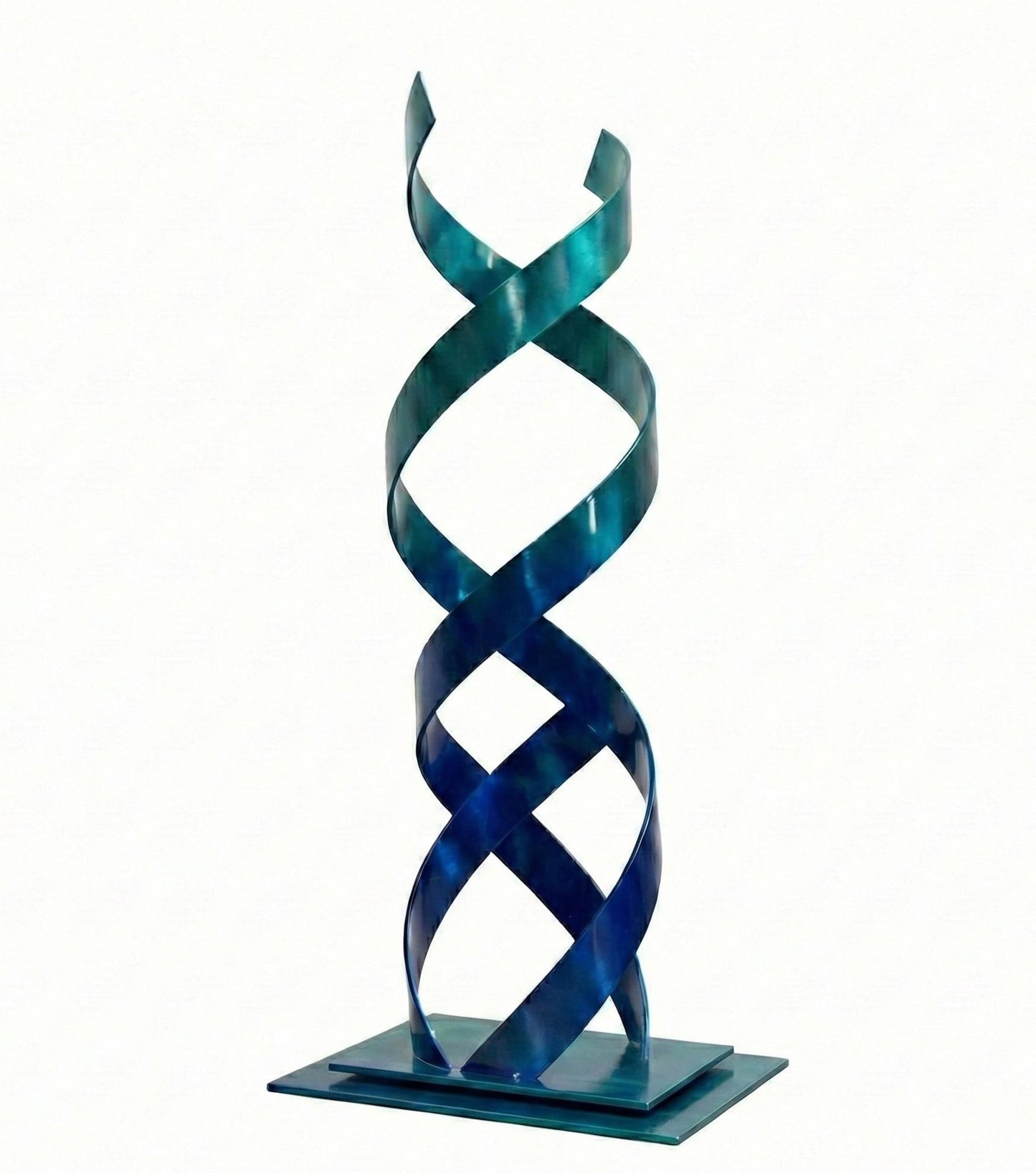 Abstract Metal Sculpture: Handcrafted Luxury Ribbon Twist Modern Home Decor
