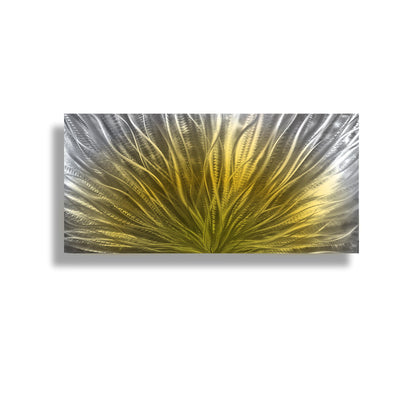 Abstract Metal Wall Art: Gold Silver Wall Sculpture, Modern Home Decor
