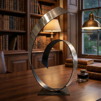 Abstract Sculpture: Metal Contemporary Art Handcrafted Luxury Modern Decor