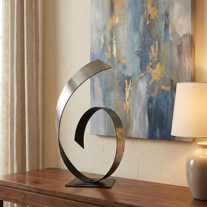 Abstract Sculpture: Metal Contemporary Art Handcrafted Luxury Modern Decor