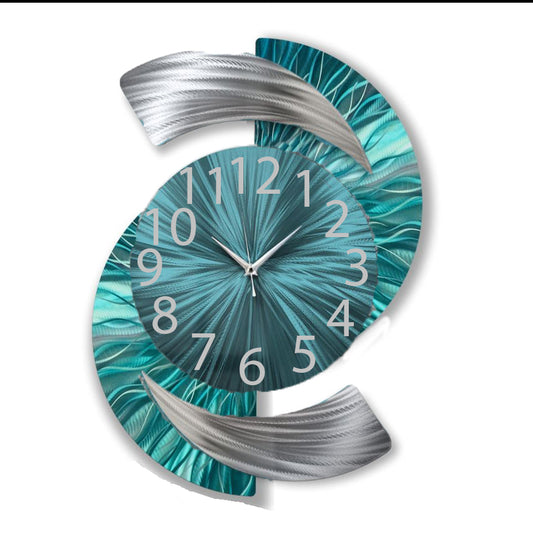 Unique Custom Teal Wall Clock for Andy