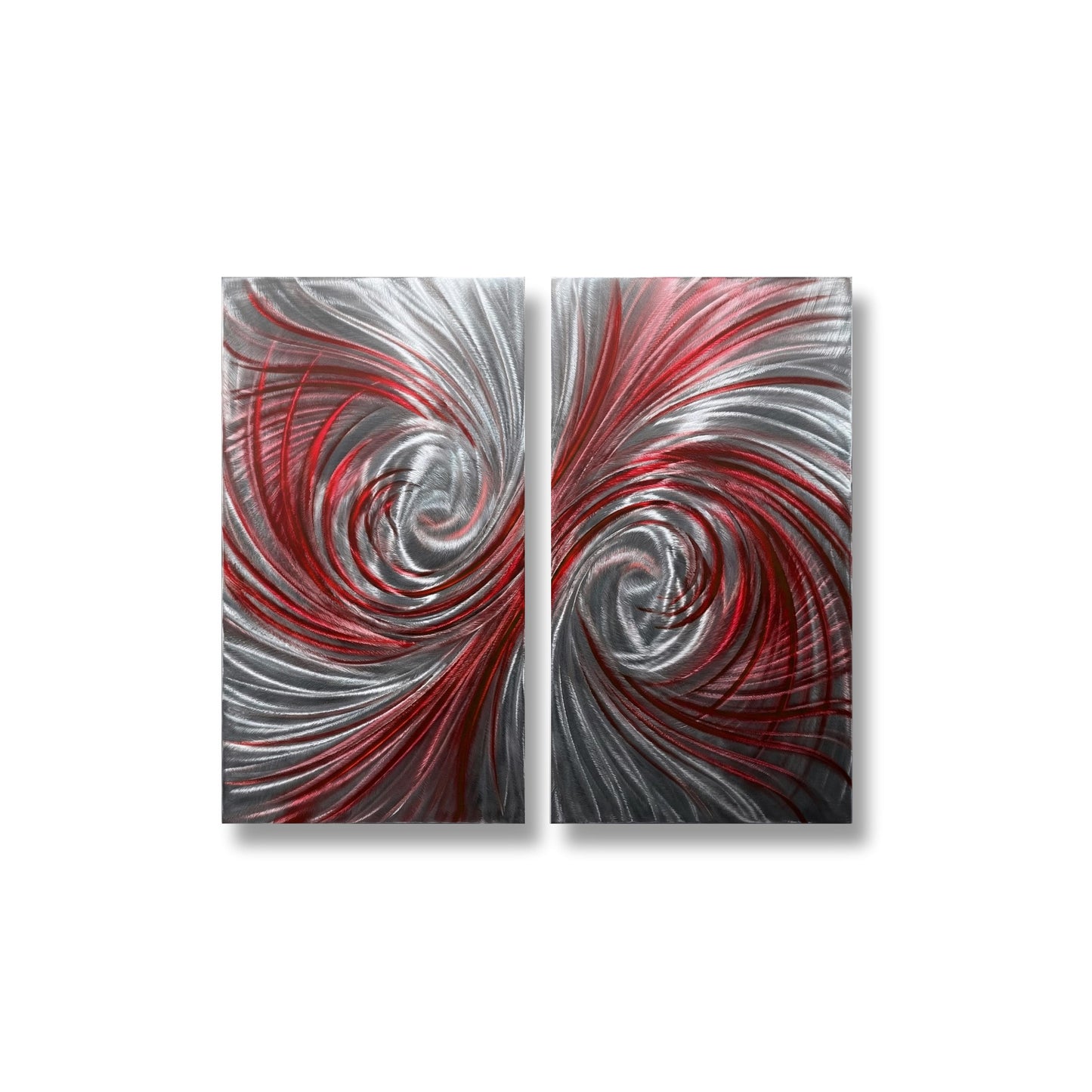 Luxury Metal Wall Art: Handcrafted Modern Wall Sculpture (Set of 2)