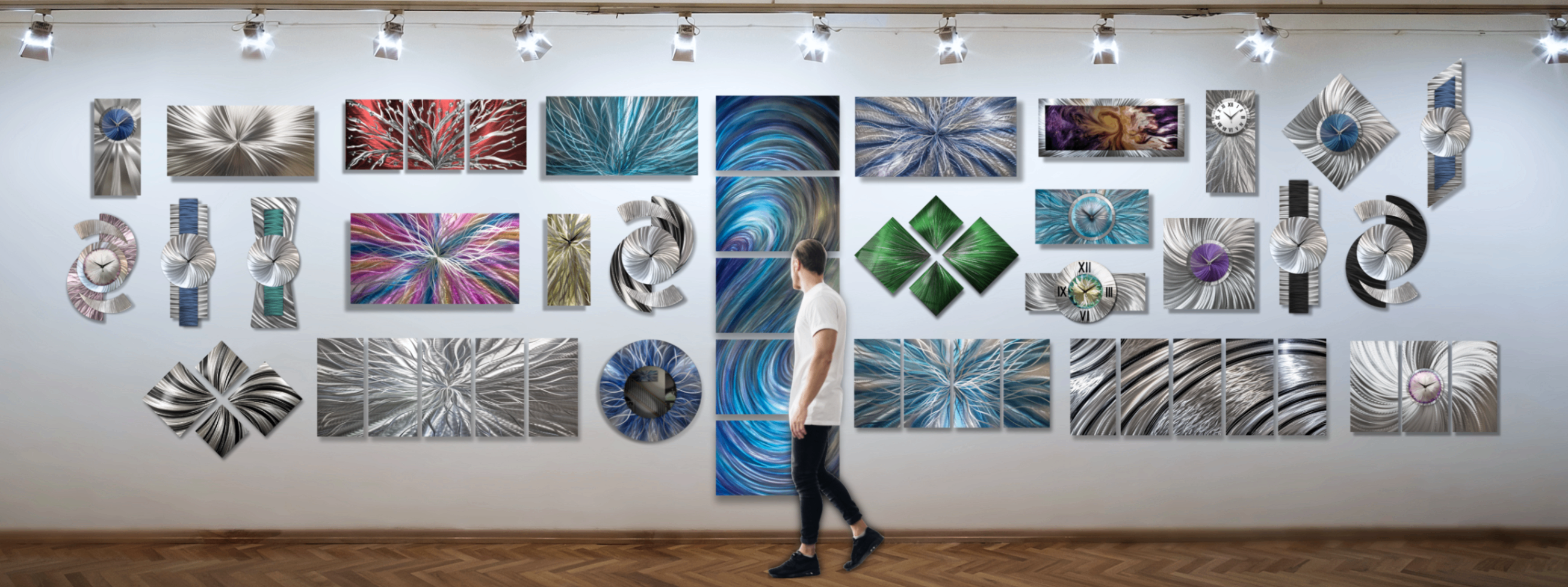 Modern Metal Art Gallery Wall