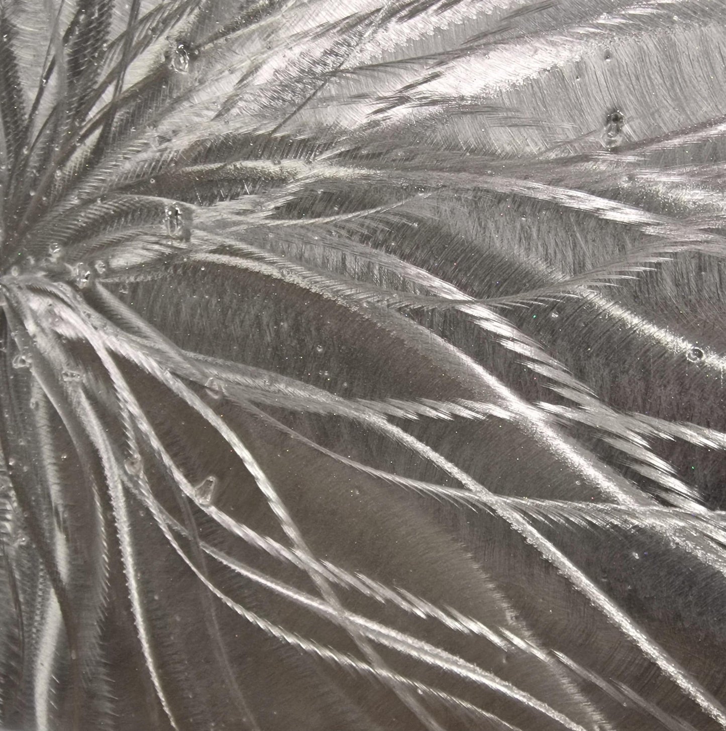 RGB LED Metal Wall Sculpture: Infused Crushed Glass Modern Art, 32x16"