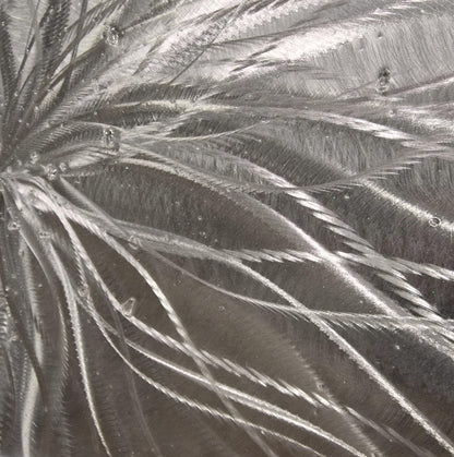 RGB LED Metal Wall Sculpture: Infused Crushed Glass Modern Art, 32x16"