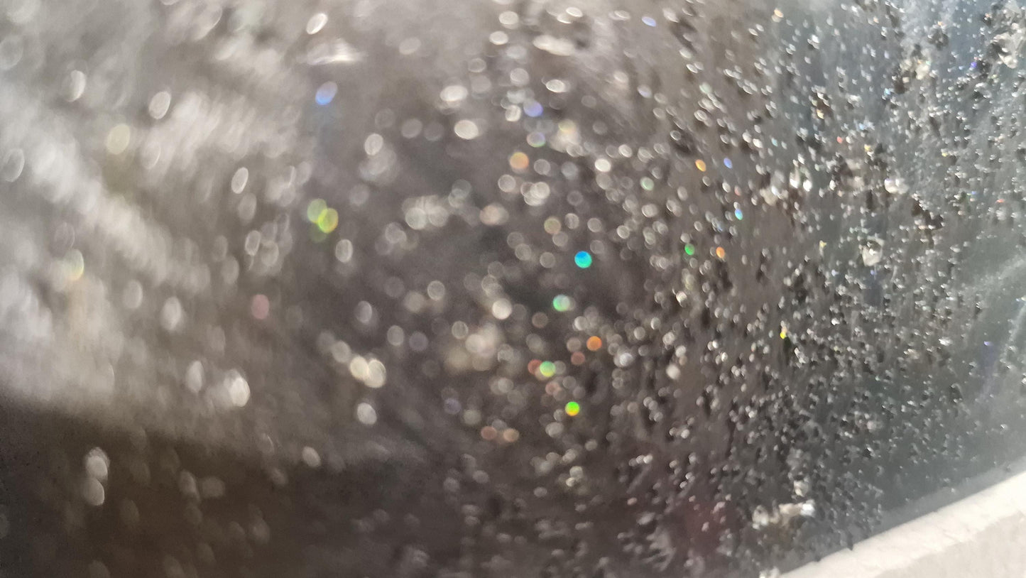 Silver Metal Wall Art Set: Crushed Glass Abstract Sculpture