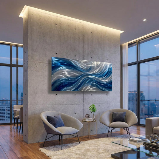 Unique Metal Wall Art: Abstract Painting, Modern Wall Sculpture