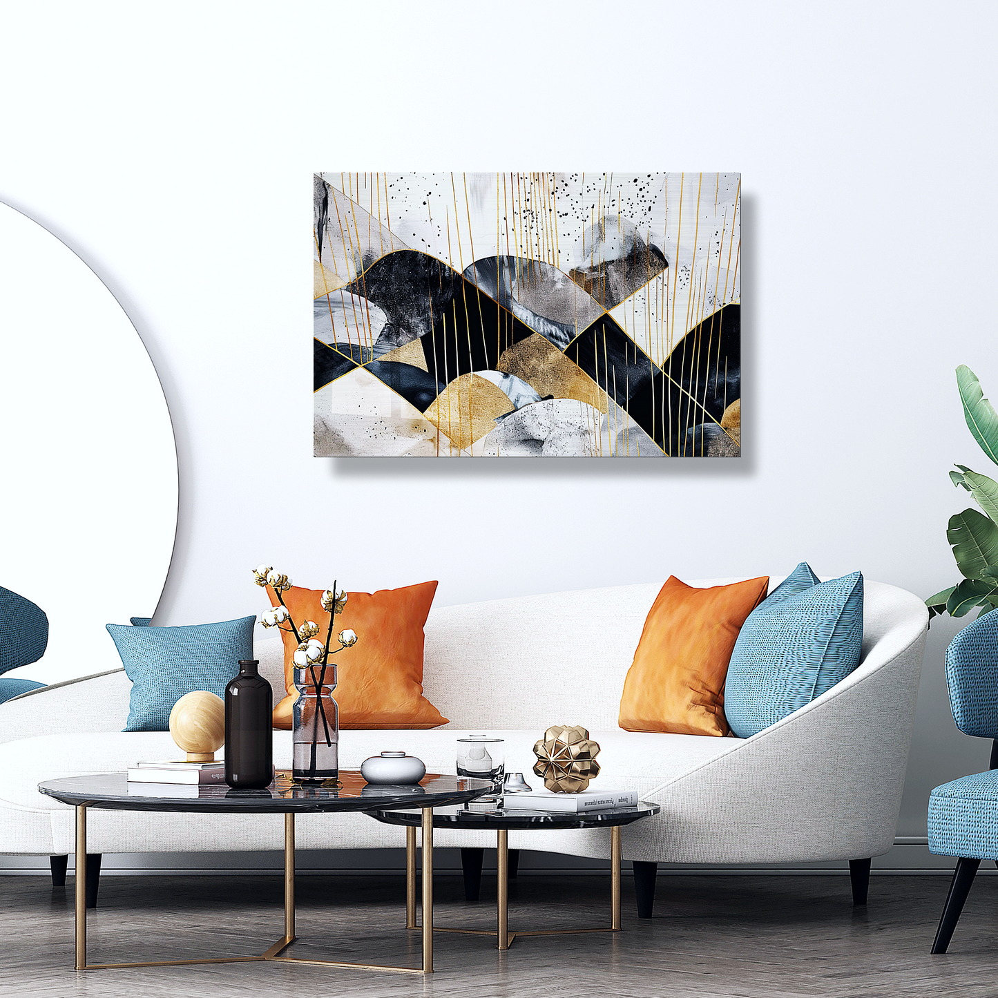 Gilded Horizons - Modern Wall Art Print