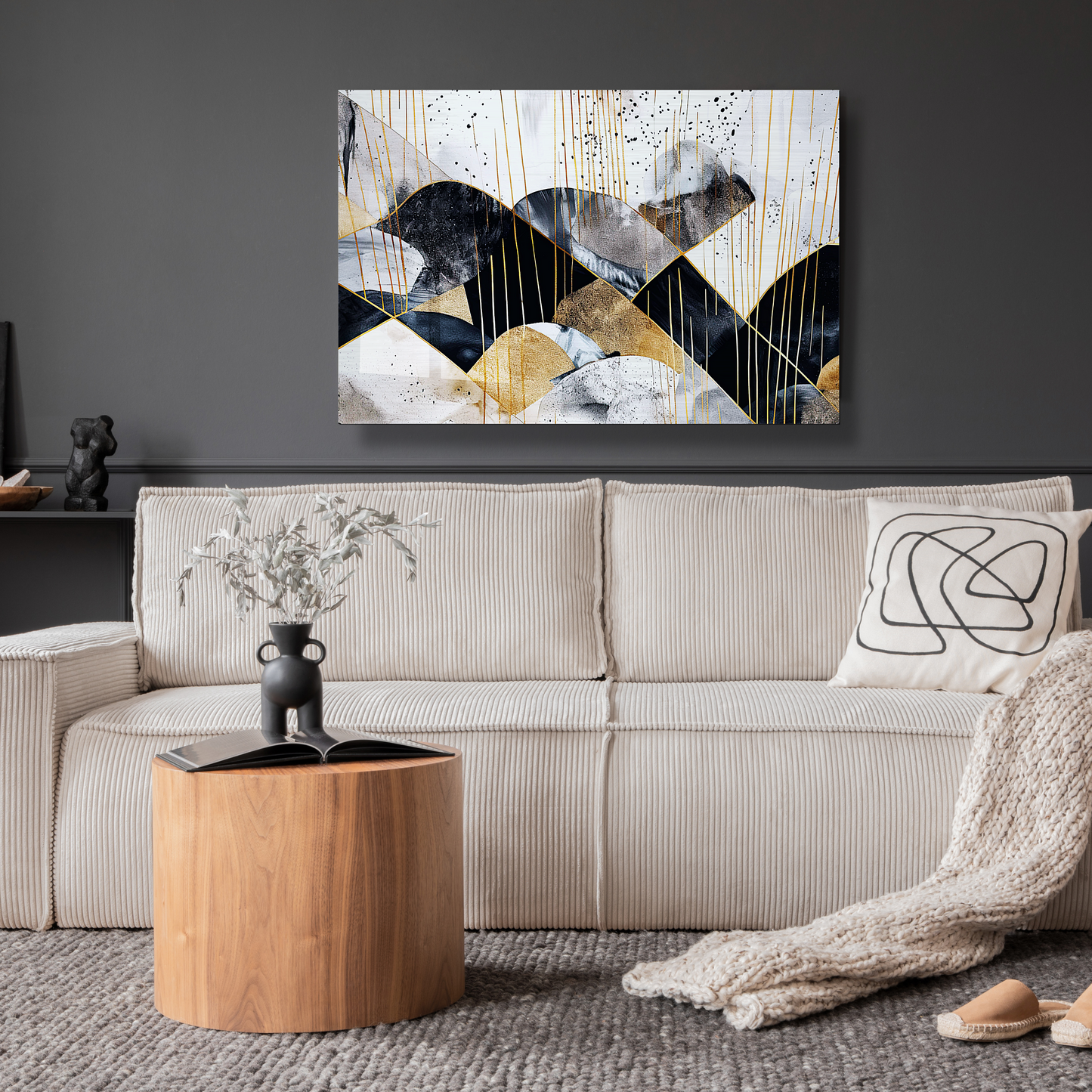 Gilded Horizons - Modern Wall Art Print