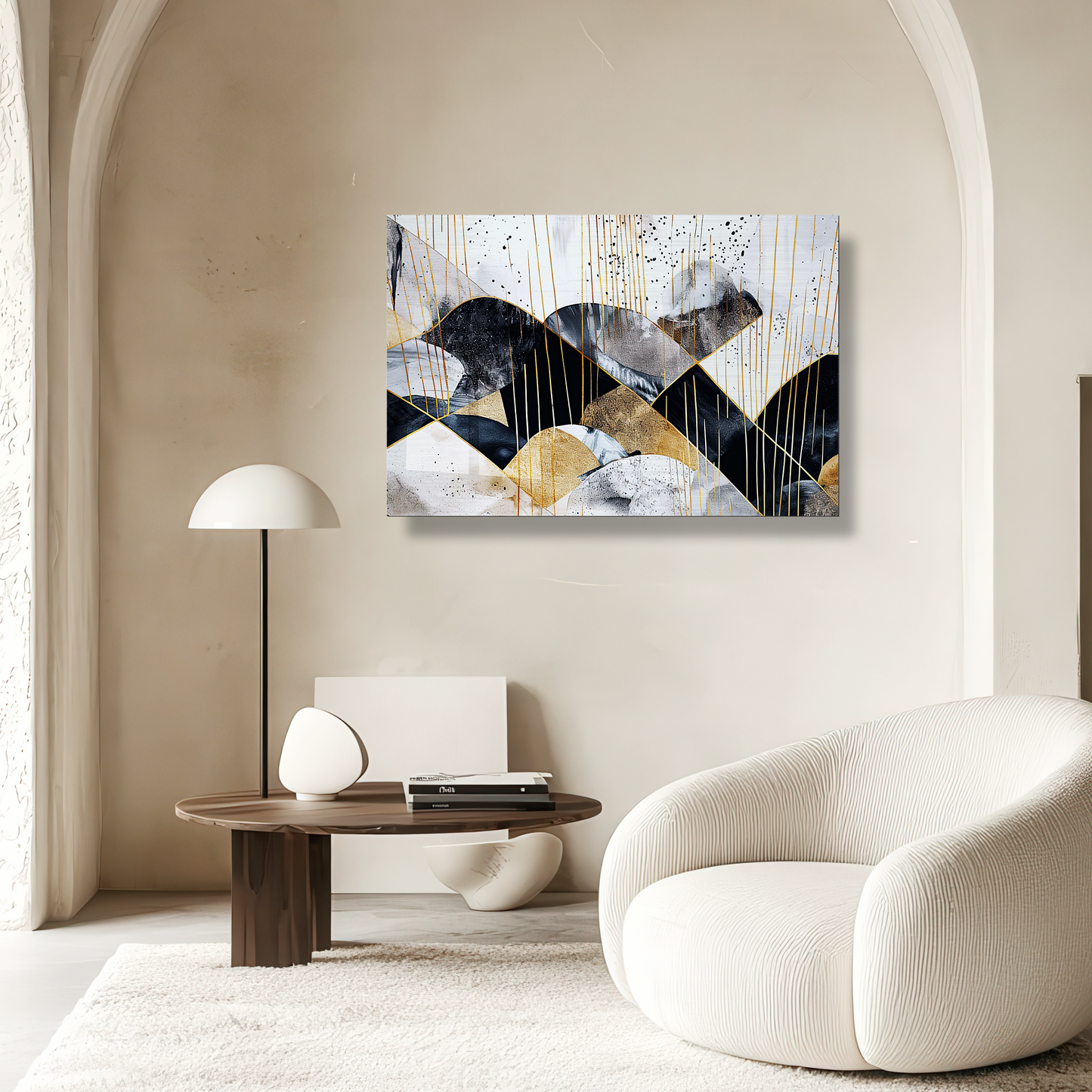 Gilded Horizons - Modern Wall Art Print