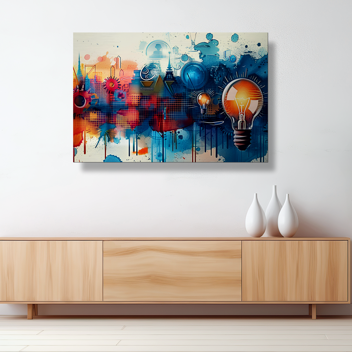 Continental Idea - Colourful Metal Wall Art Print