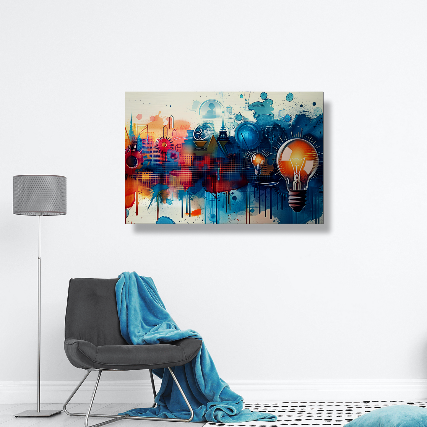 Continental Idea - Colourful Metal Wall Art Print