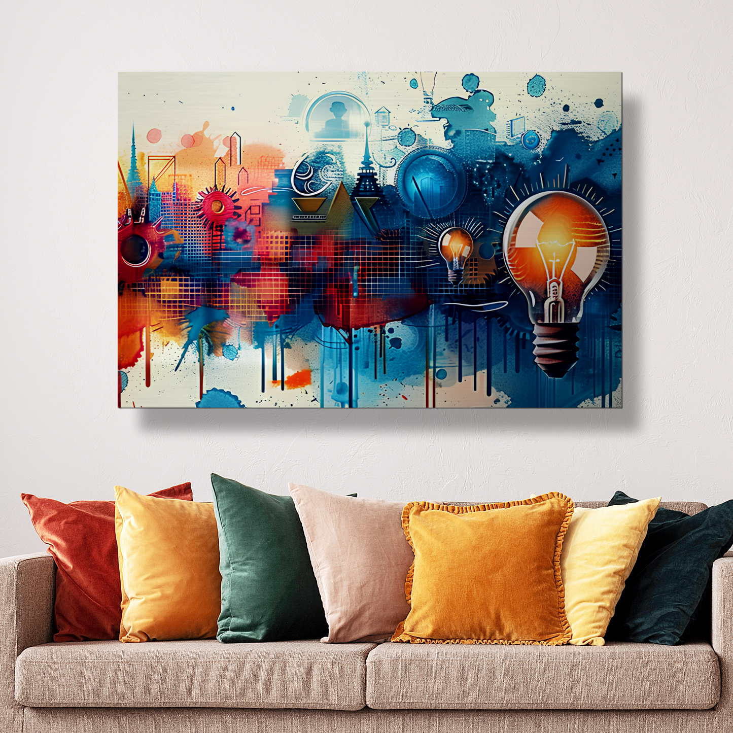 Continental Idea - Colourful Metal Wall Art Print