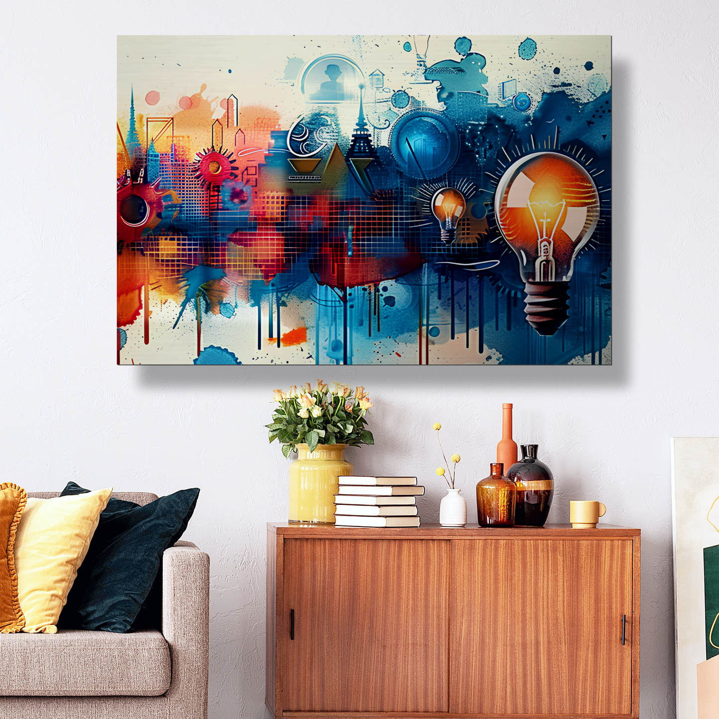 Continental Idea - Colourful Metal Wall Art Print