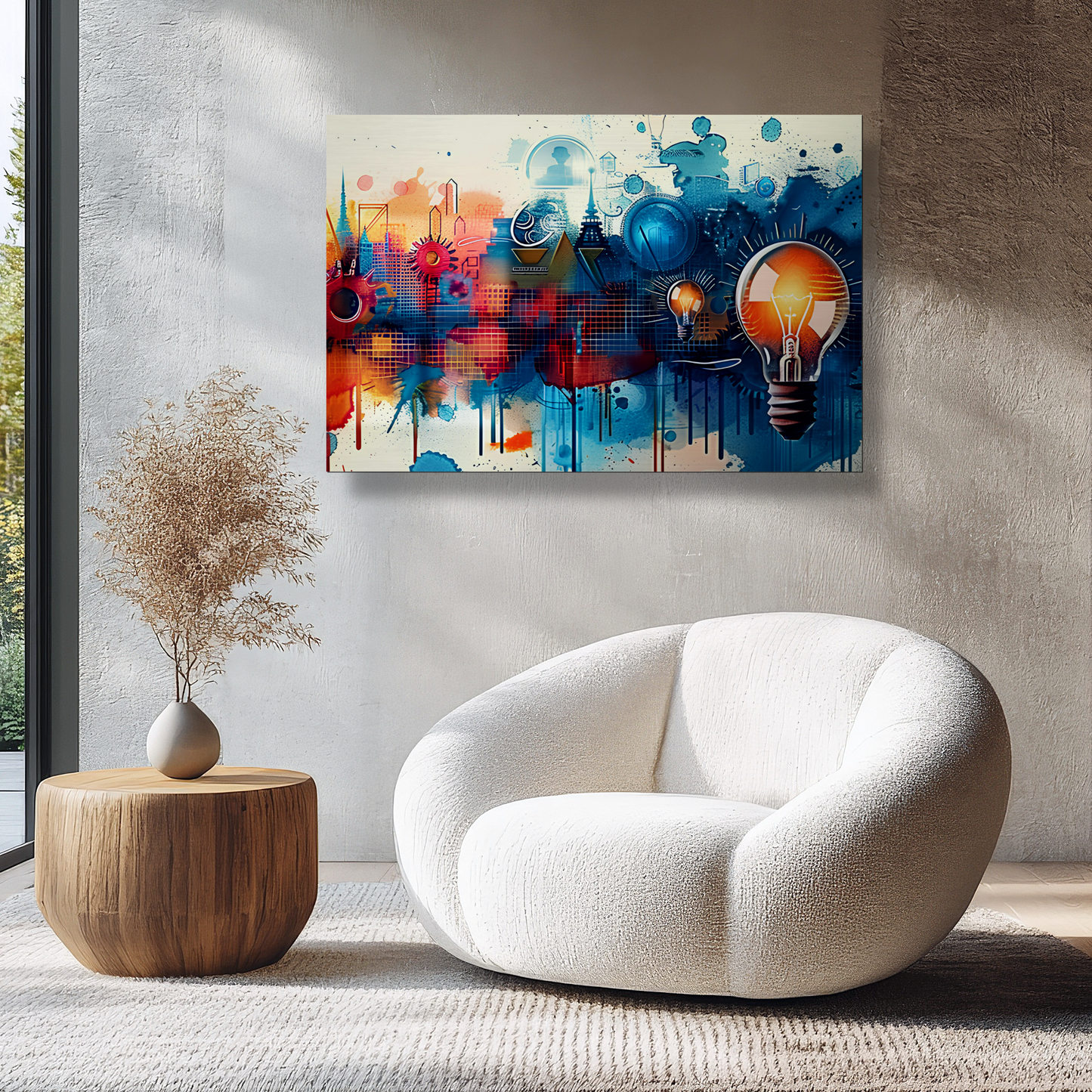 Continental Idea - Colourful Metal Wall Art Print