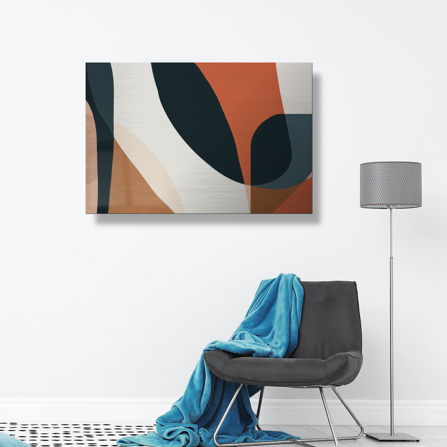 Saffron Sands - Abstract Metal Wall Art Print