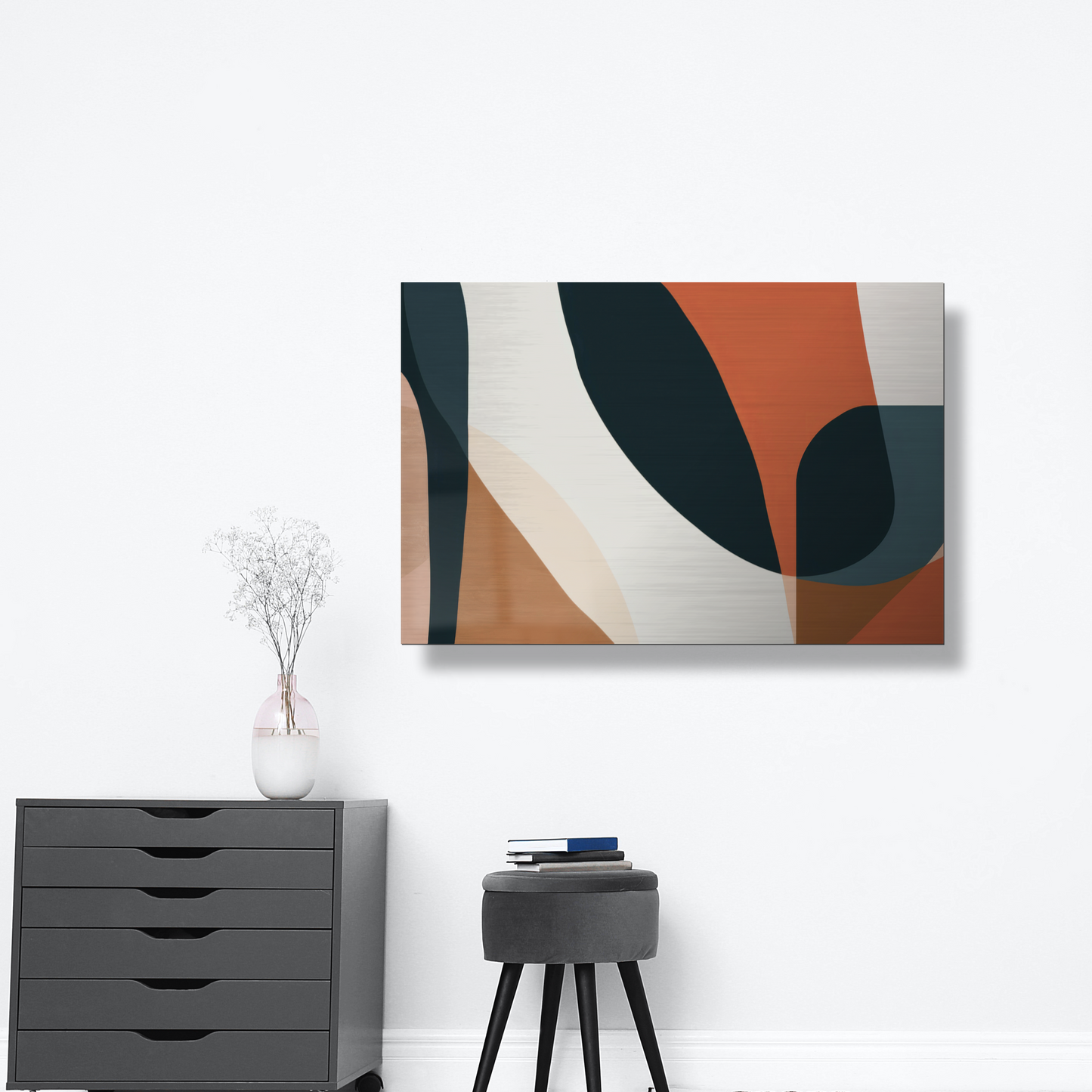 Saffron Sands - Abstract Metal Wall Art Print