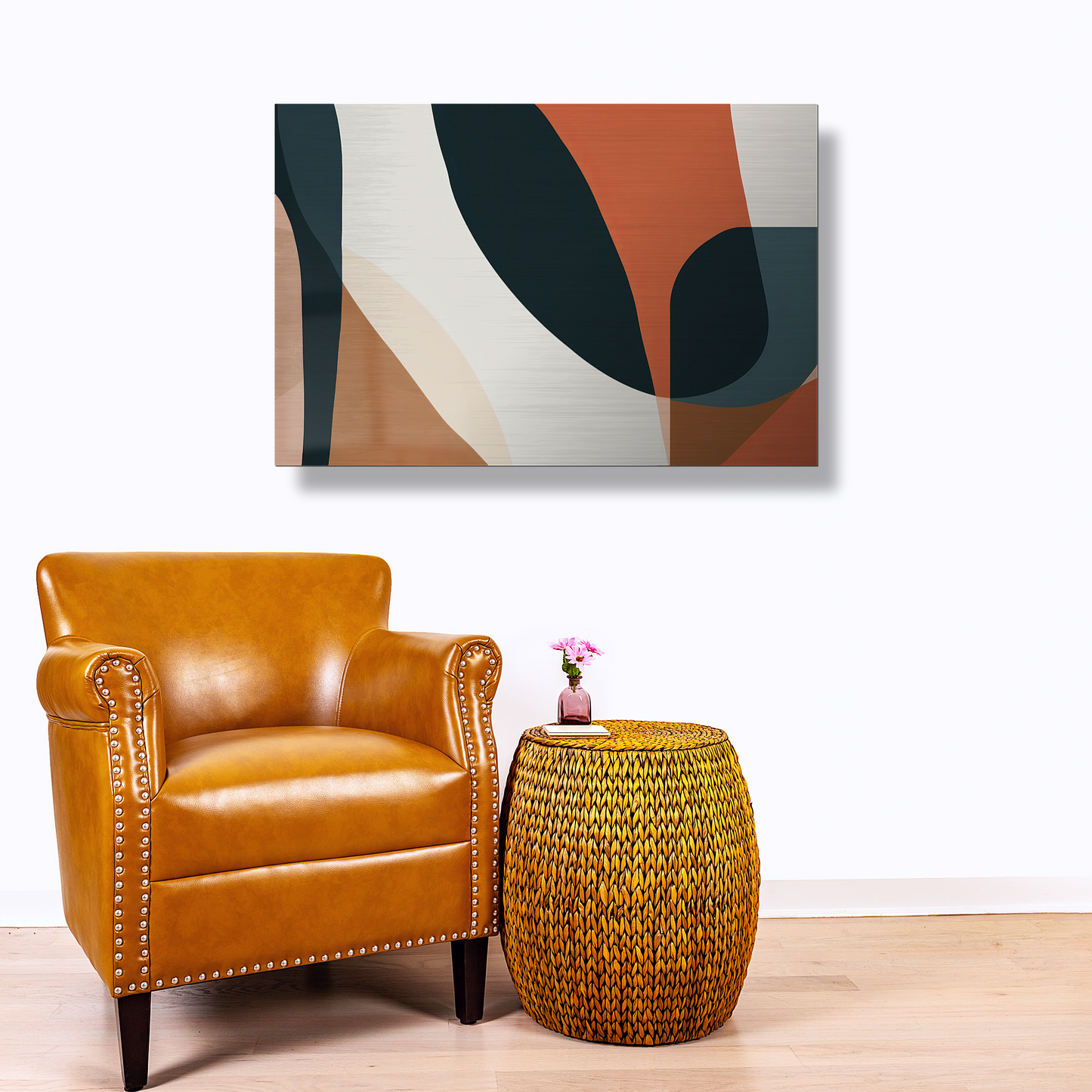 Saffron Sands - Abstract Metal Wall Art Print