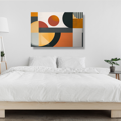 Linear Harmony - Geometric Metal Wall Art Print