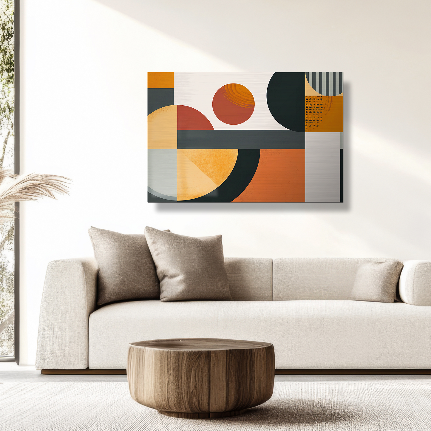 Linear Harmony - Geometric Metal Wall Art Print