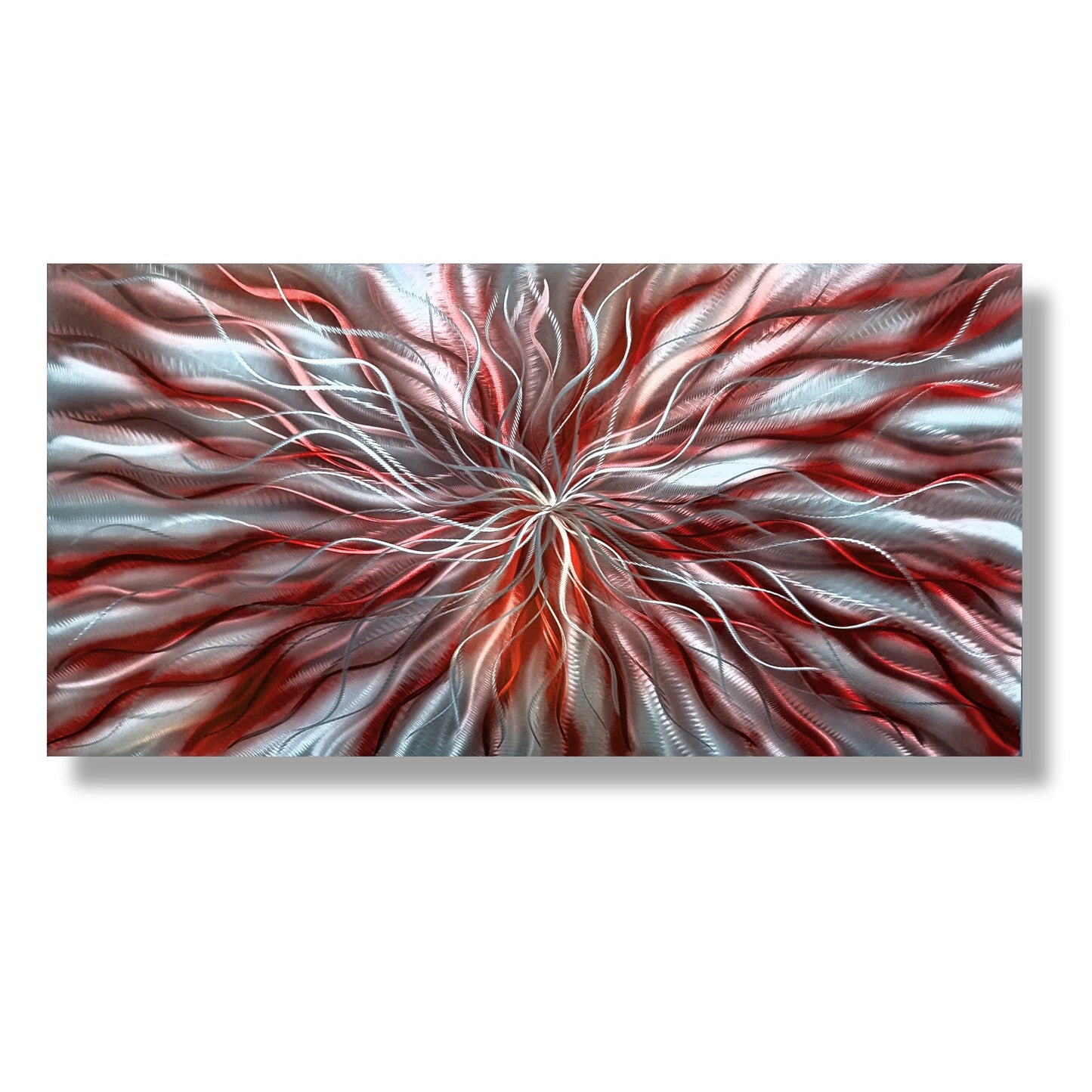 Abstract Art on Metal Titled Radiation - Modern Elements Metal Art - ME9937409747
