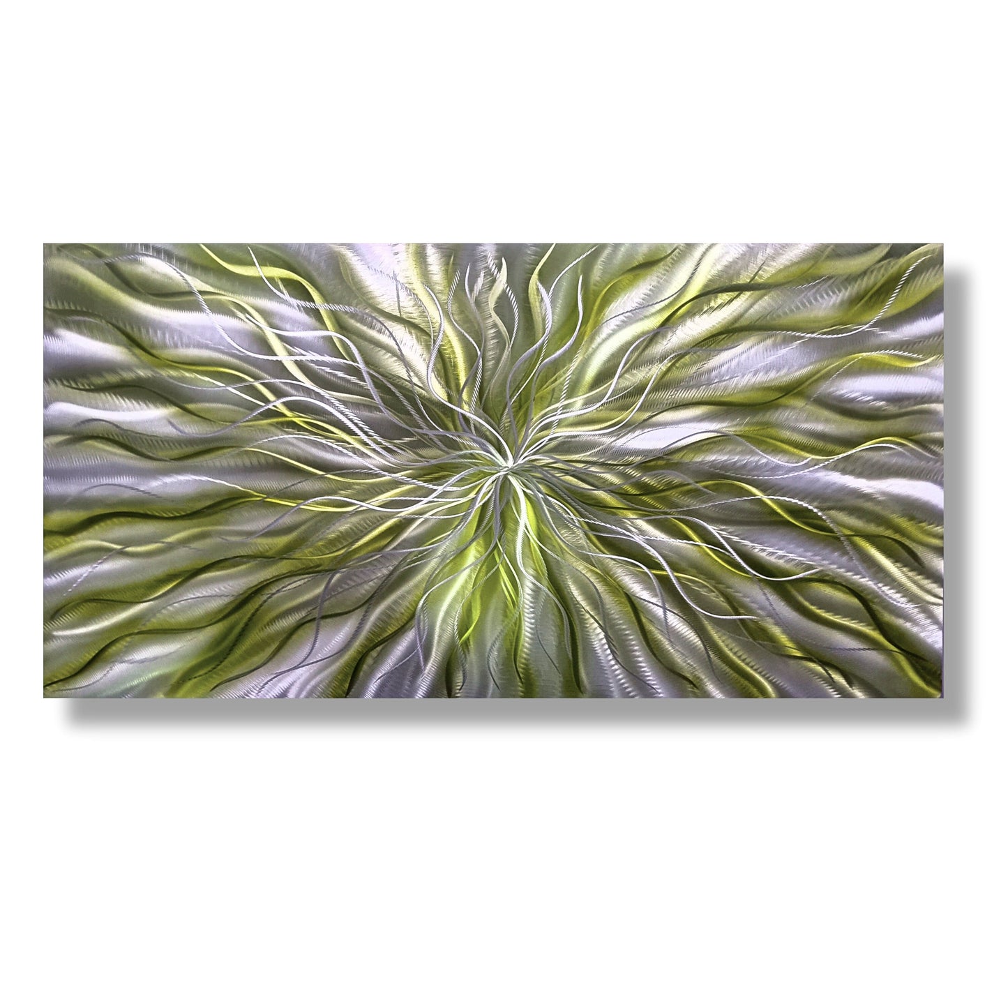 Abstract Art on Metal Titled Radiation - Modern Elements Metal Art - ME9937409747