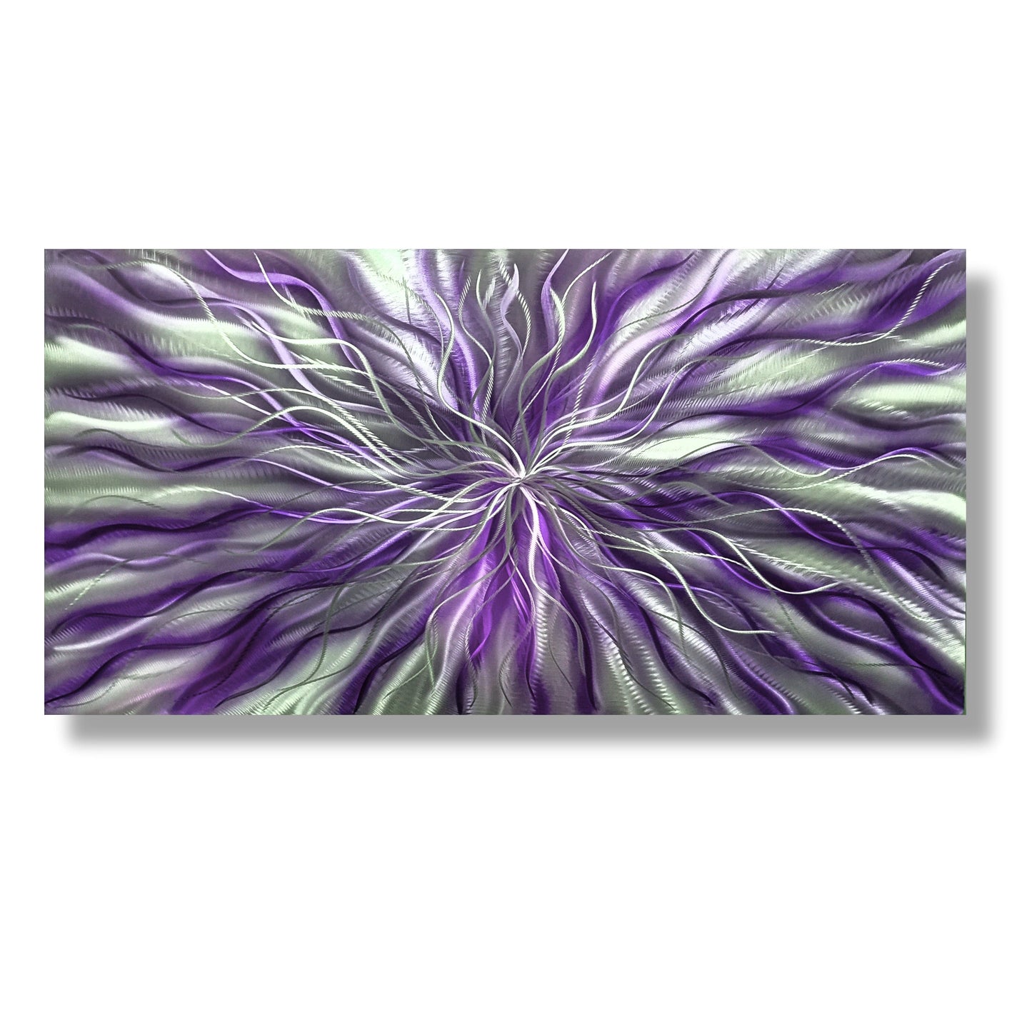 Abstract Art on Metal Titled Radiation - Modern Elements Metal Art - ME9937409747