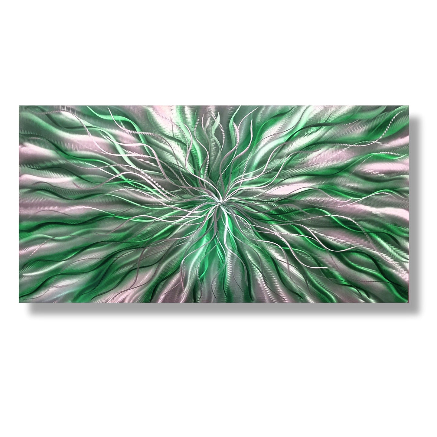 Abstract Art on Metal Titled Radiation - Modern Elements Metal Art - ME9937409747