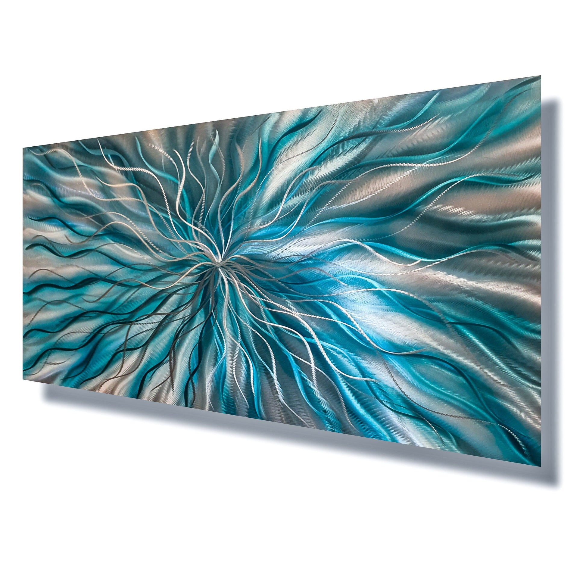 Abstract Art on Metal Titled Radiation - Modern Elements Metal Art - ME9937409747