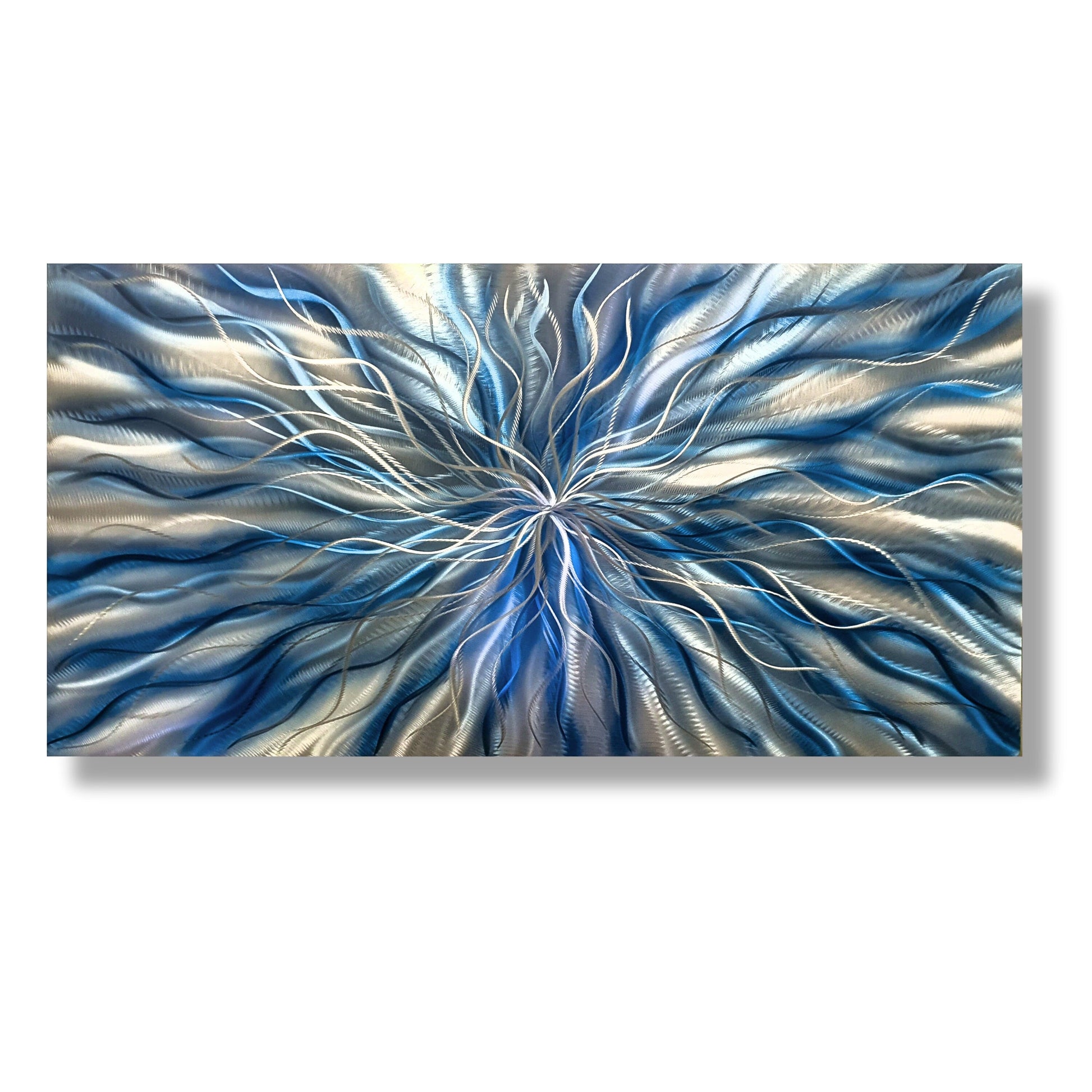 Abstract Art on Metal Titled Radiation - Modern Elements Metal Art - ME9937409747
