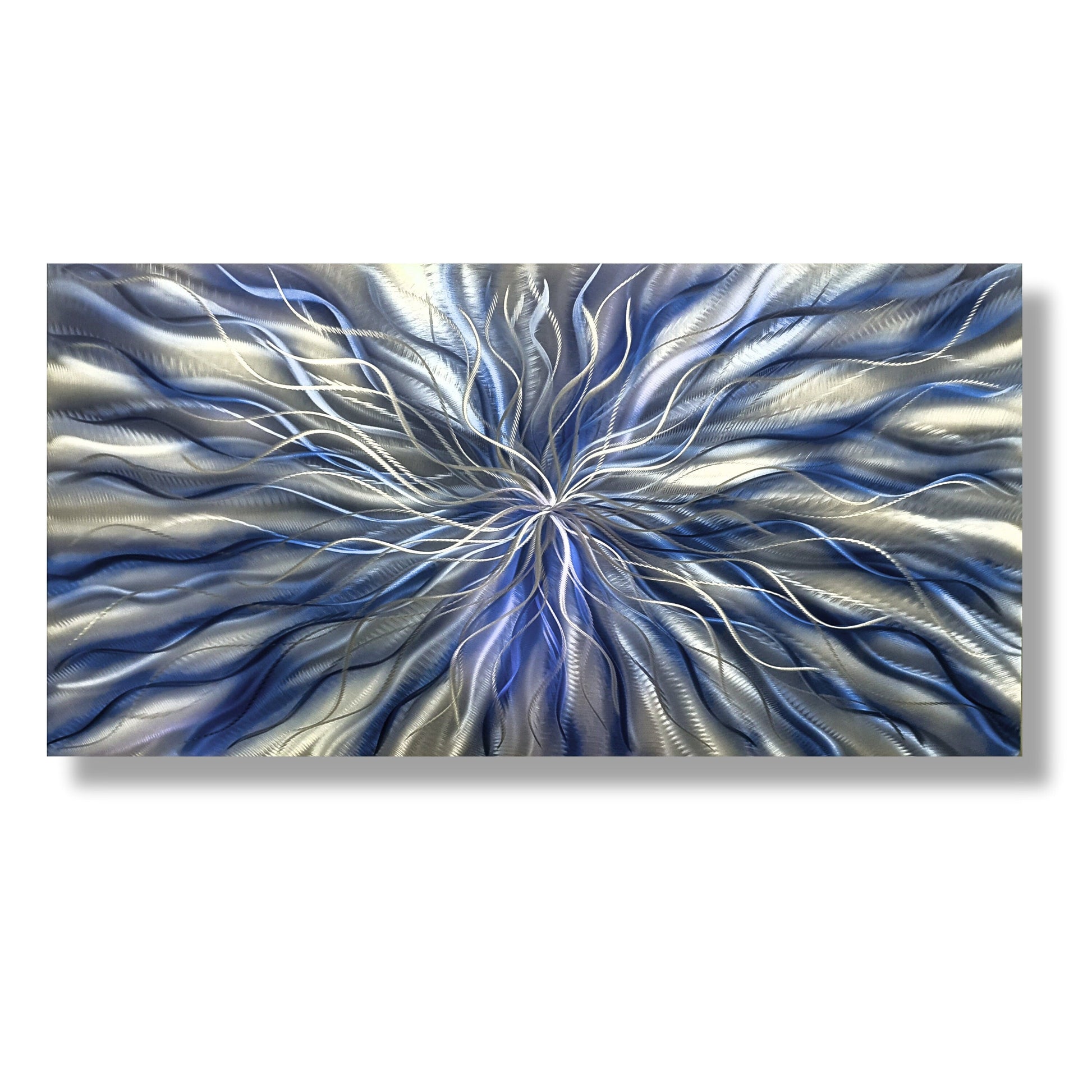 Abstract Art on Metal Titled Radiation - Modern Elements Metal Art - ME9937409747