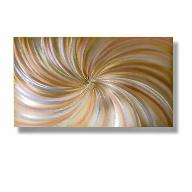 Abstract Art Painting Titled "Earth Spirals" - Modern Elements Metal Art - ME465216SX