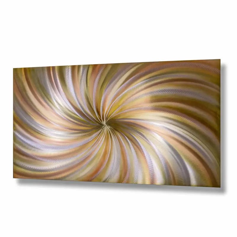 Abstract Art Painting Titled "Earth Spirals" - Modern Elements Metal Art - ME465216SX