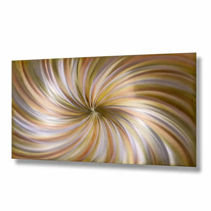 Abstract Art Painting Titled "Earth Spirals" - Modern Elements Metal Art - ME465216SX