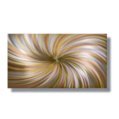 Abstract Art Painting Titled "Earth Spirals" - Modern Elements Metal Art - ME465216SX