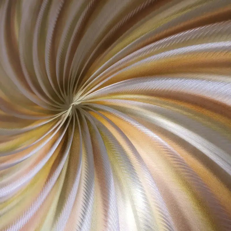 Abstract Art Painting Titled "Earth Spirals" - Modern Elements Metal Art - ME465216SX