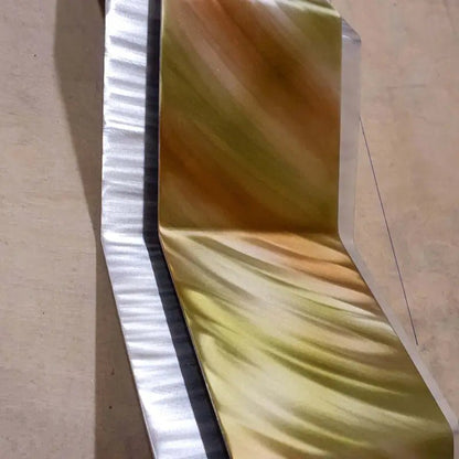 Abstract Metal Wall Art Titled "MZone" - Modern Elements Metal Art - ME4652307SX