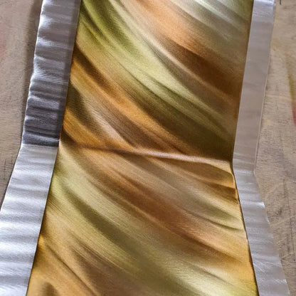 Abstract Metal Wall Art Titled "MZone" - Modern Elements Metal Art - ME4652307SX