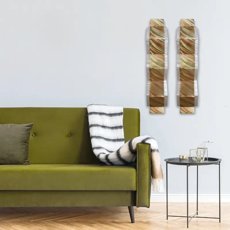 Abstract Metal Wall Art Titled "MZone" - Modern Elements Metal Art - ME4652307SX
