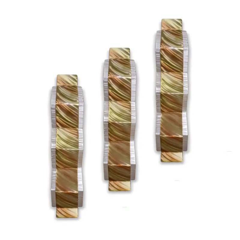 Abstract Metal Wall Art Titled "MZone" - Modern Elements Metal Art - ME4652307SX