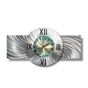 Flower Large Wall Clock Titled Sterling Bloom