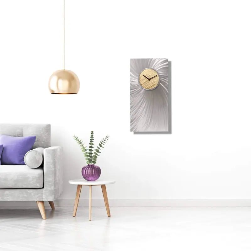 Big Clock Titled "Titan" - Modern Elements Metal Art - 23456787989