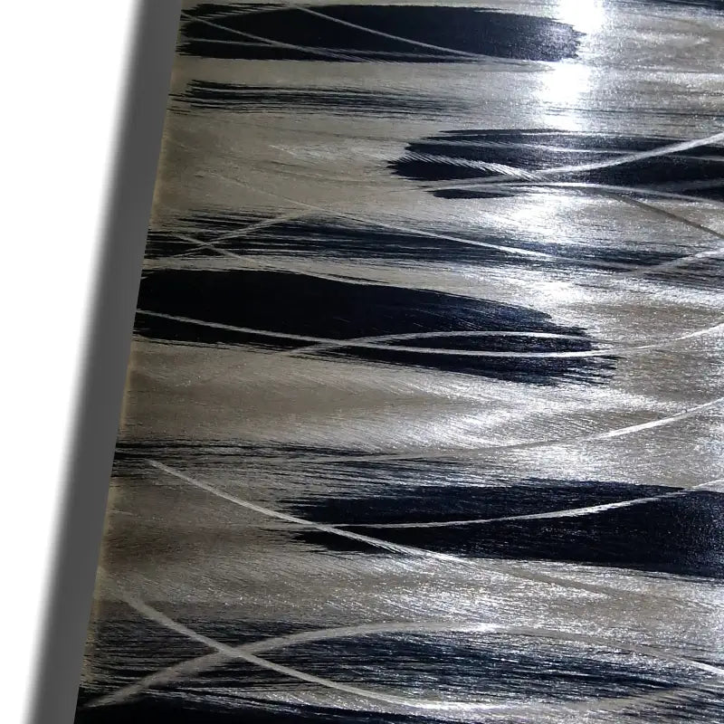 Black and Silver 3 Piece Wall Art Title Stroke of Brilliance - Modern Elements Metal Art - ME7679SX