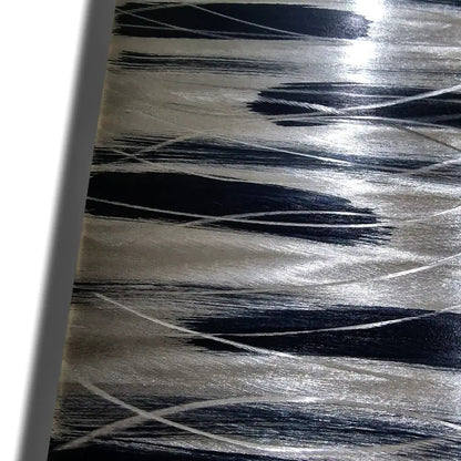 Black and Silver 3 Piece Wall Art Title Stroke of Brilliance - Modern Elements Metal Art - ME7679SX