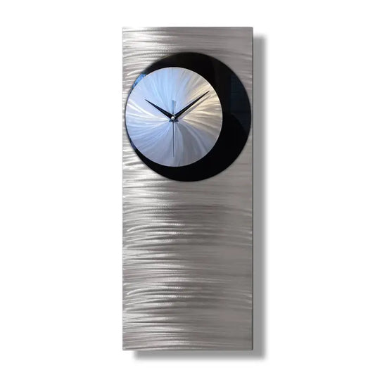 Modern Wall Clock Titled "Shadow" - Modern Elements Metal Art