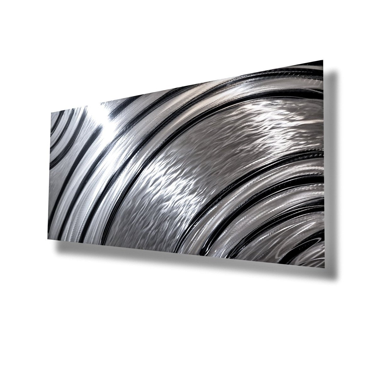 Black & Silver Metal Wall Art – Modern Sculpture & Large Contemporary Wall Hanging - Modern Elements Metal Art - MA36272M