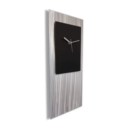 Black & Silver Wall Clock Titled "Atlas" - Modern Elements Metal Art - ME001LCV5